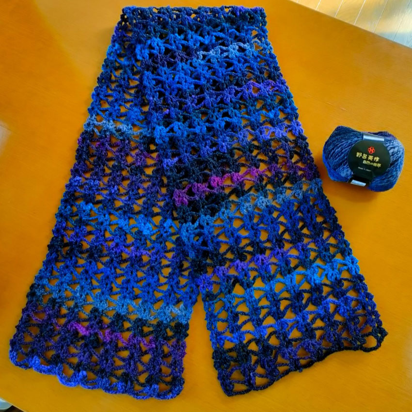 まろたんさんの「レーシーストール」 かぎ針編み 作品