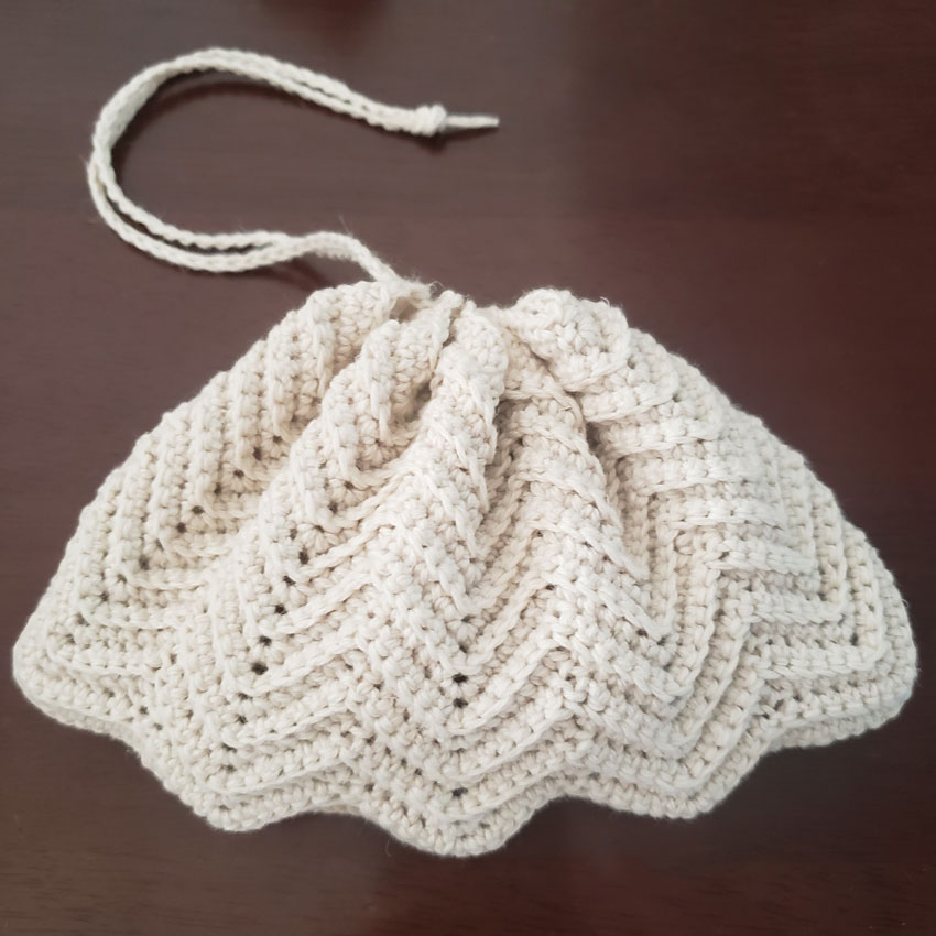 tamazouさんの「貝殻ポーチ」かぎ針編み 作品