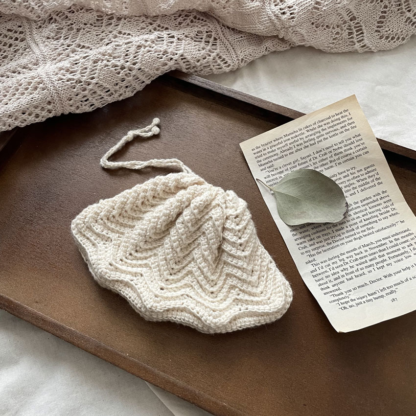 kathyさんの「貝殻ポーチ」かぎ針編み作品