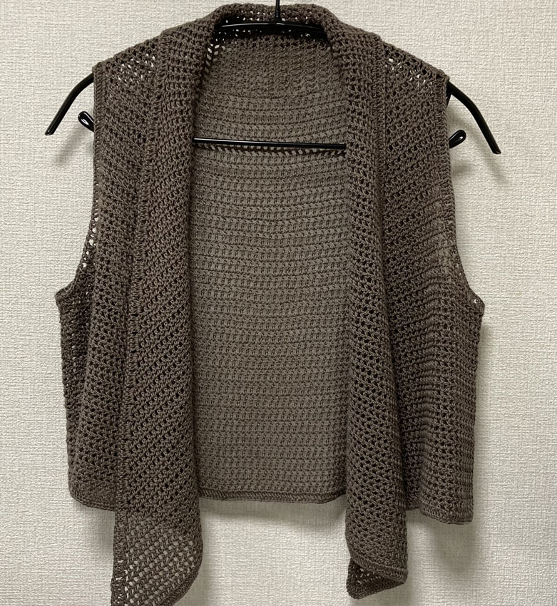 かめさんの「ストール・ジレ」 かぎ針編み作品