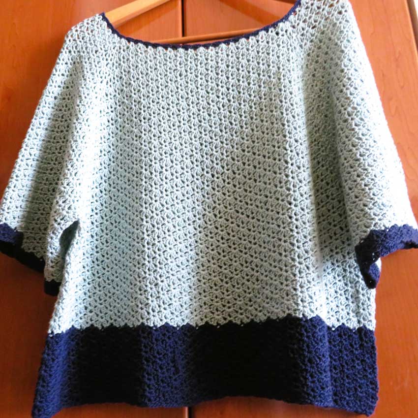 koronyaさんの「ラフリネンチュニック」かぎ針編み作品