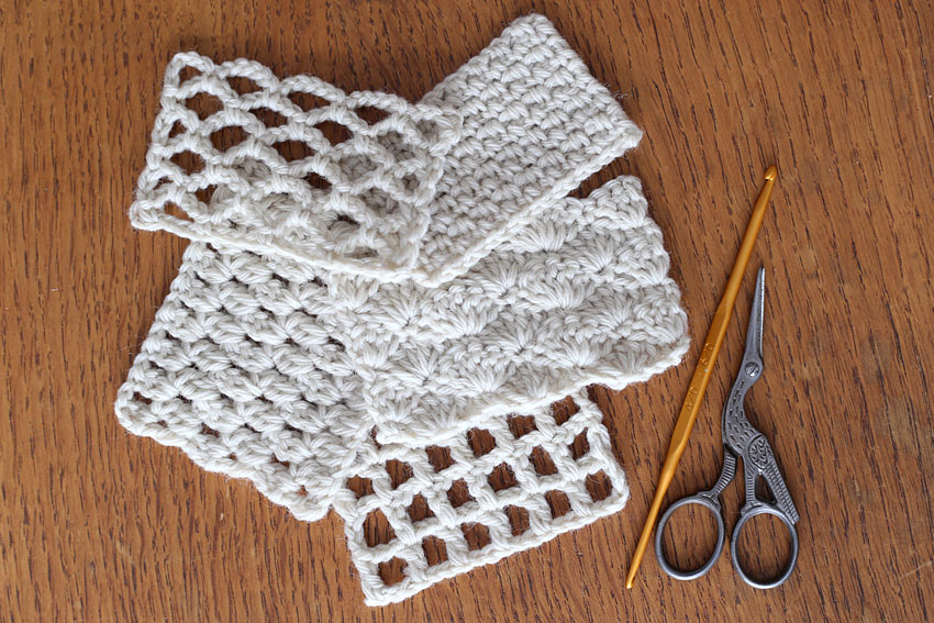 かぎ針編みの編み地